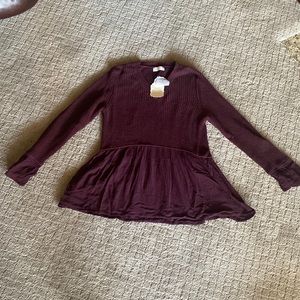 Maroon long sleeve shirt